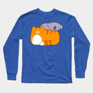 Orange Tabby Cat and Koala Long Sleeve T-Shirt